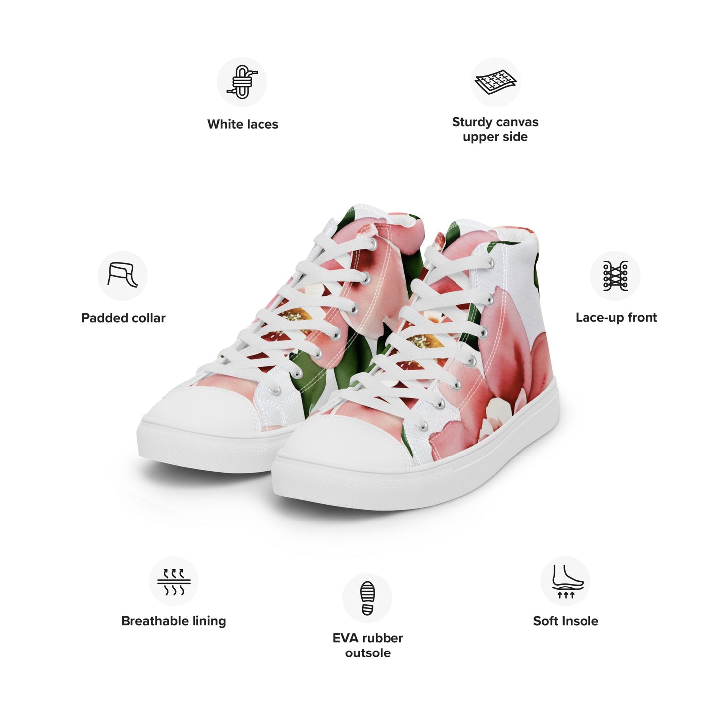 Women’s high top canvas shoes