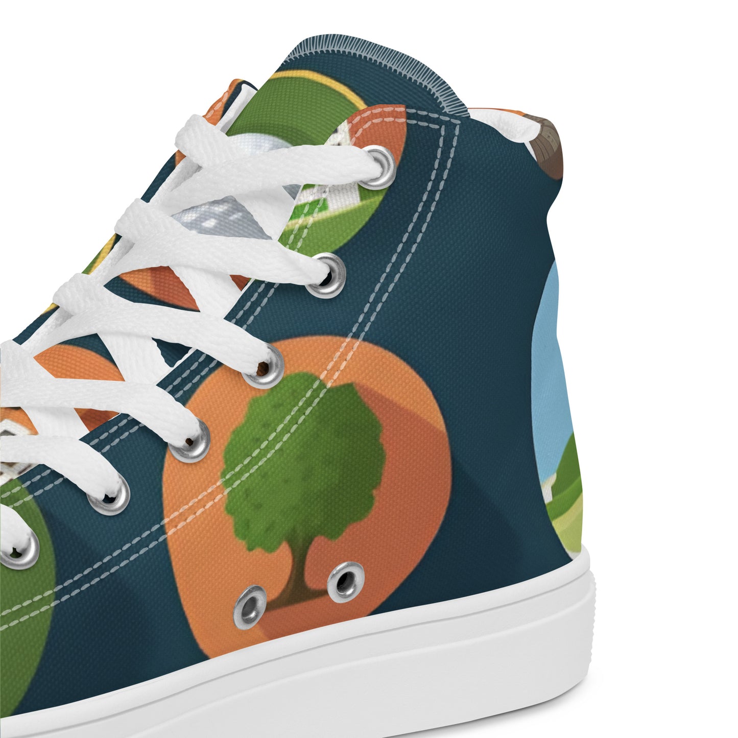 Women’s high top canvas shoes