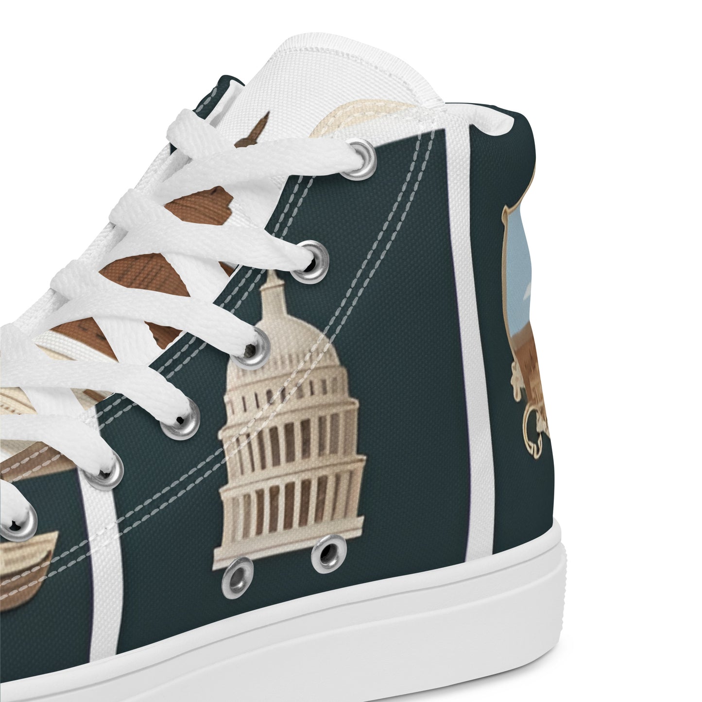 Women’s high top canvas shoes