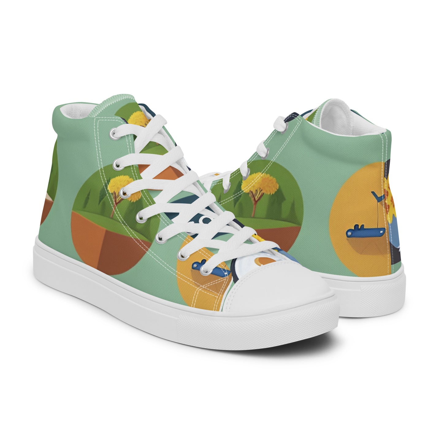 Women’s high top canvas shoes