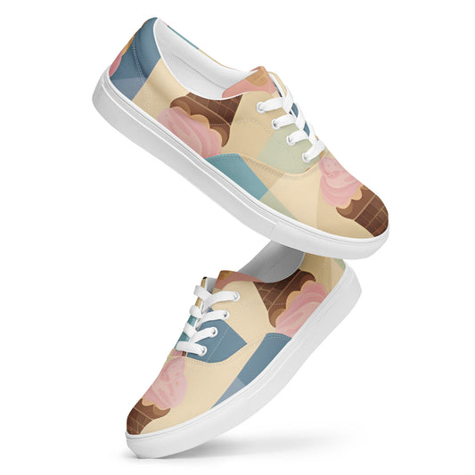 Women’s lace-up canvas shoes