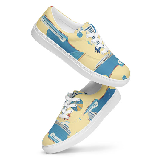 Women’s lace-up canvas shoes