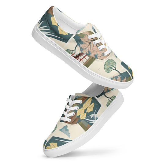 Women’s lace-up canvas shoes