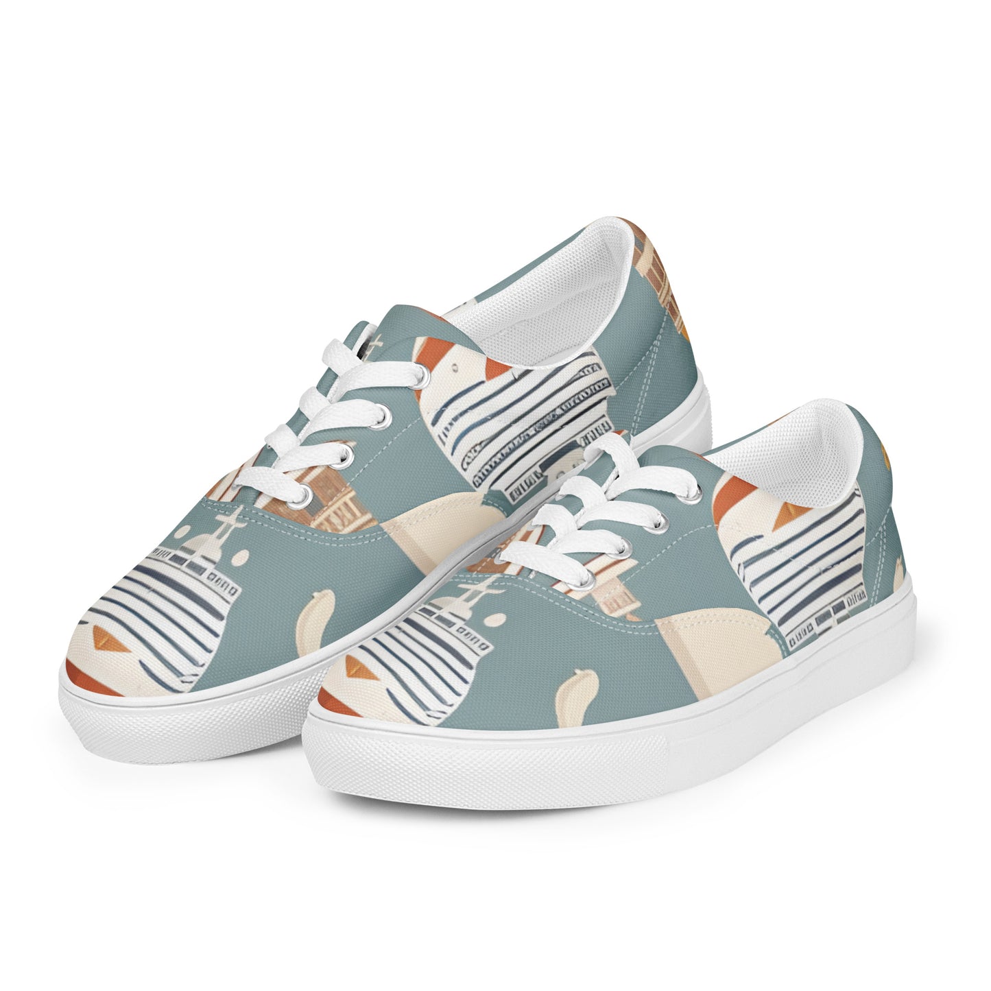 Women’s lace-up canvas shoes