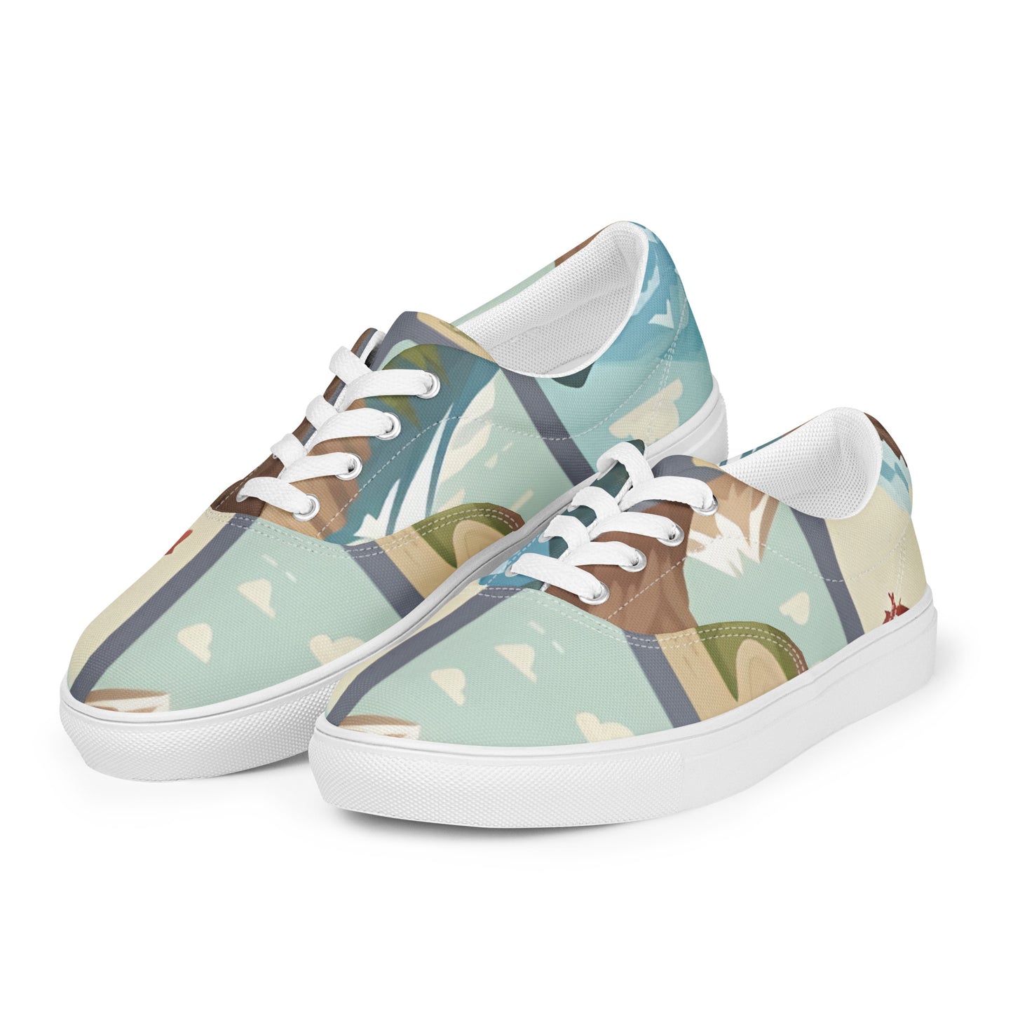 Women’s lace-up canvas shoes