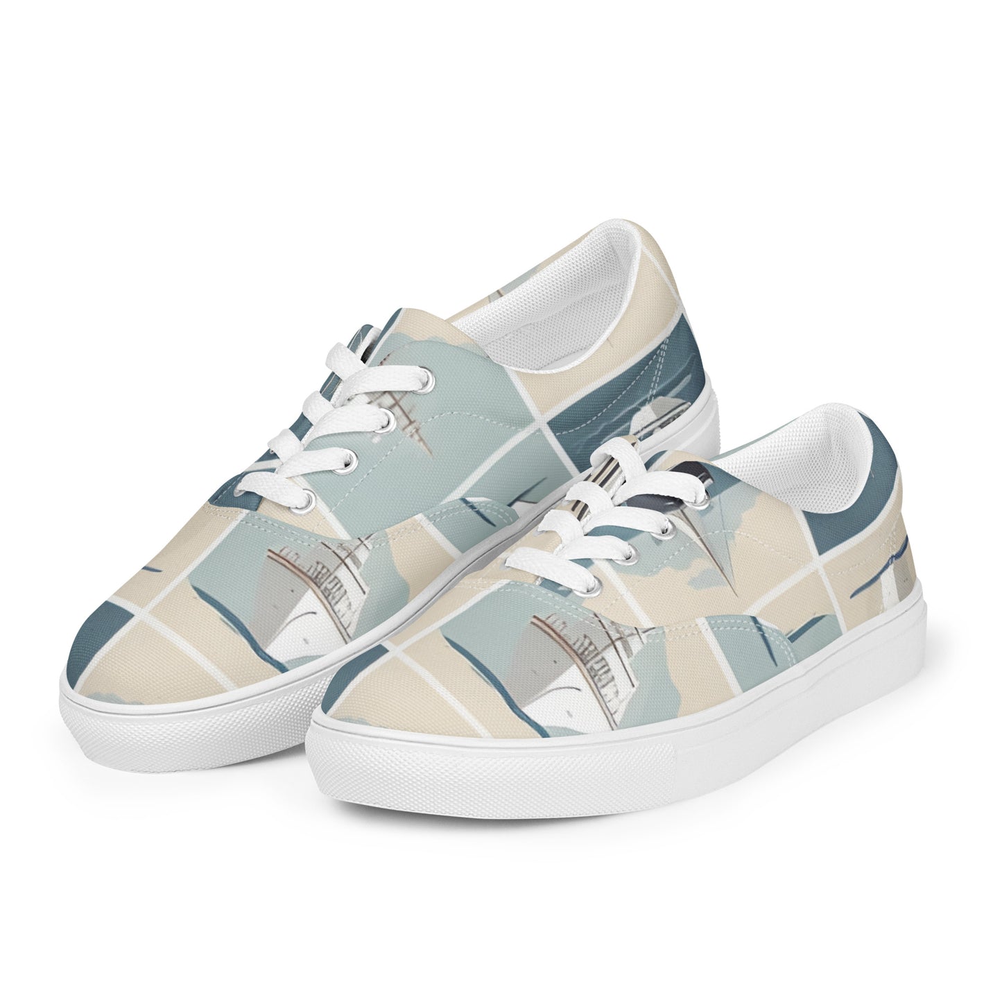 Women’s lace-up canvas shoes