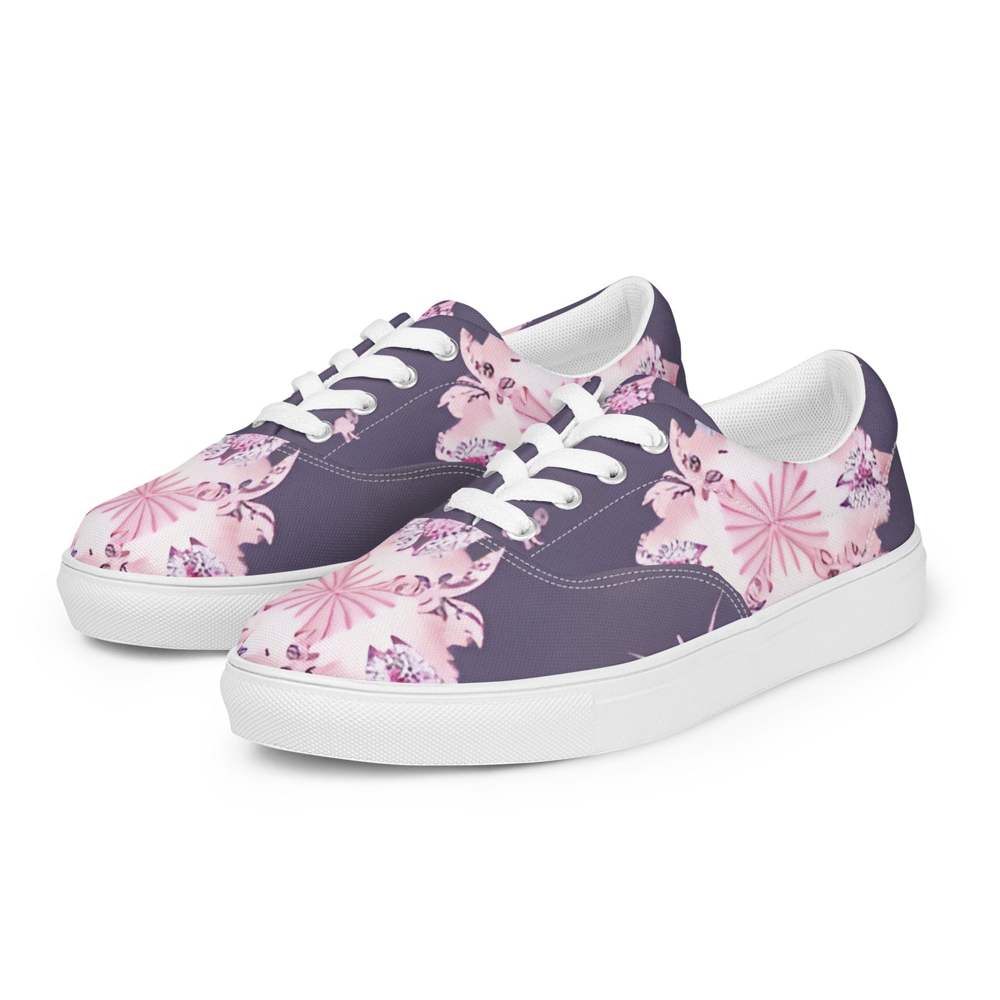 Women’s lace-up canvas shoes