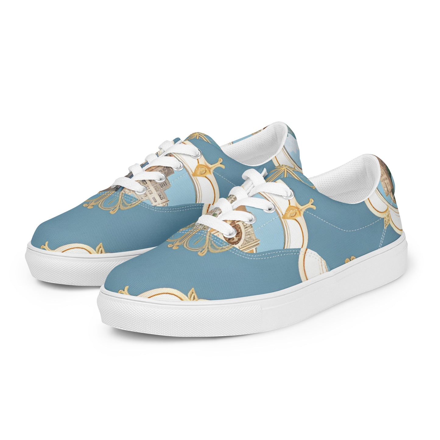 Women’s lace-up canvas shoes