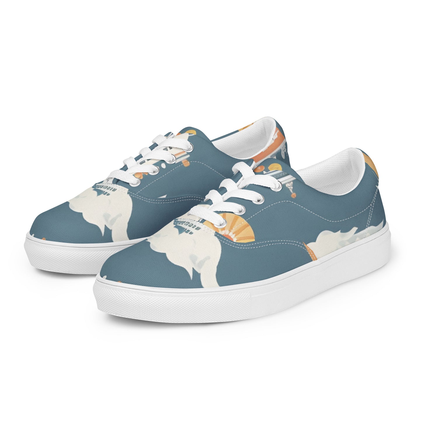 Women’s lace-up canvas shoes