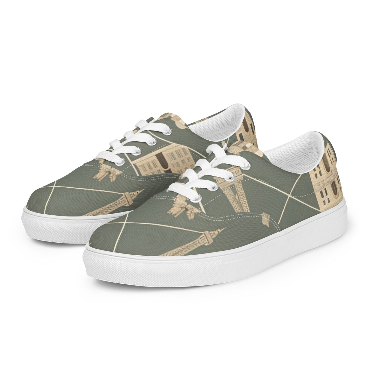 Women’s lace-up canvas shoes