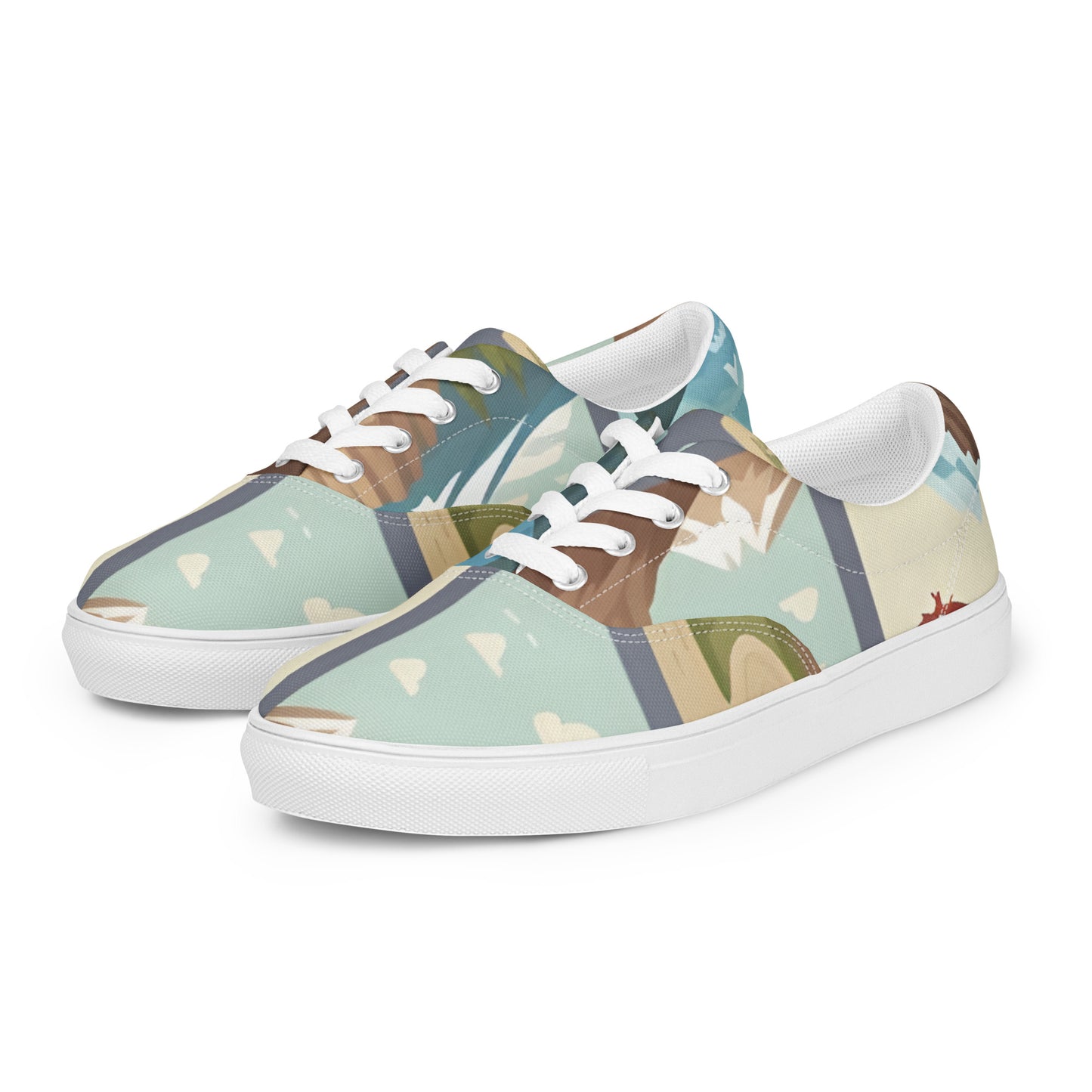 Women’s lace-up canvas shoes