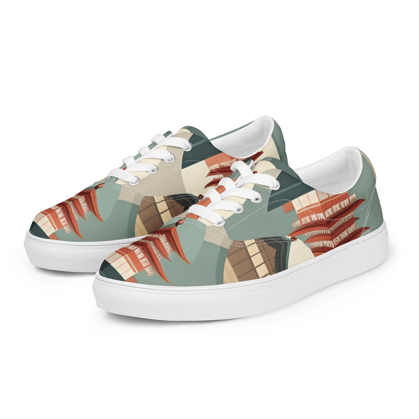 Women’s lace-up canvas shoes