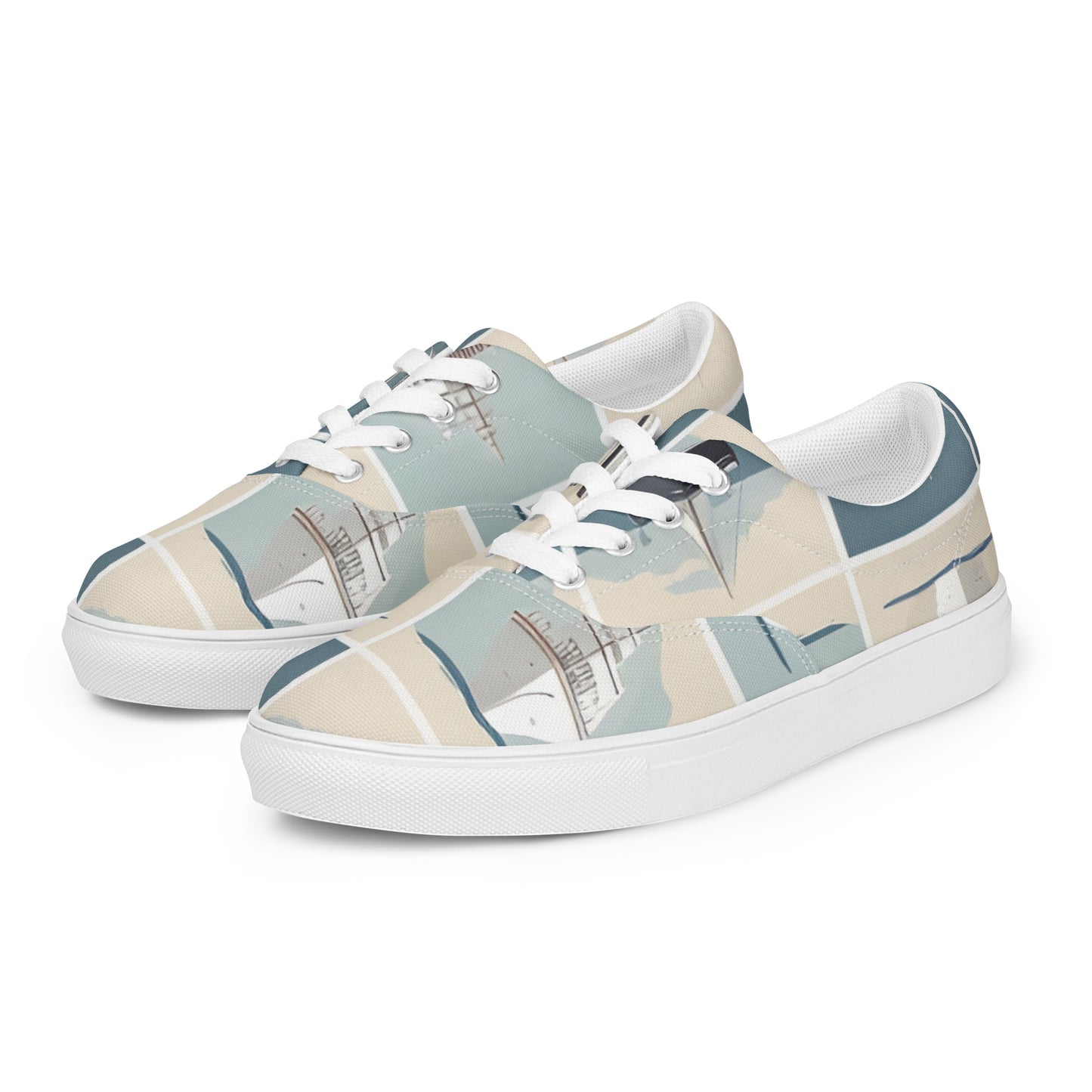 Women’s lace-up canvas shoes