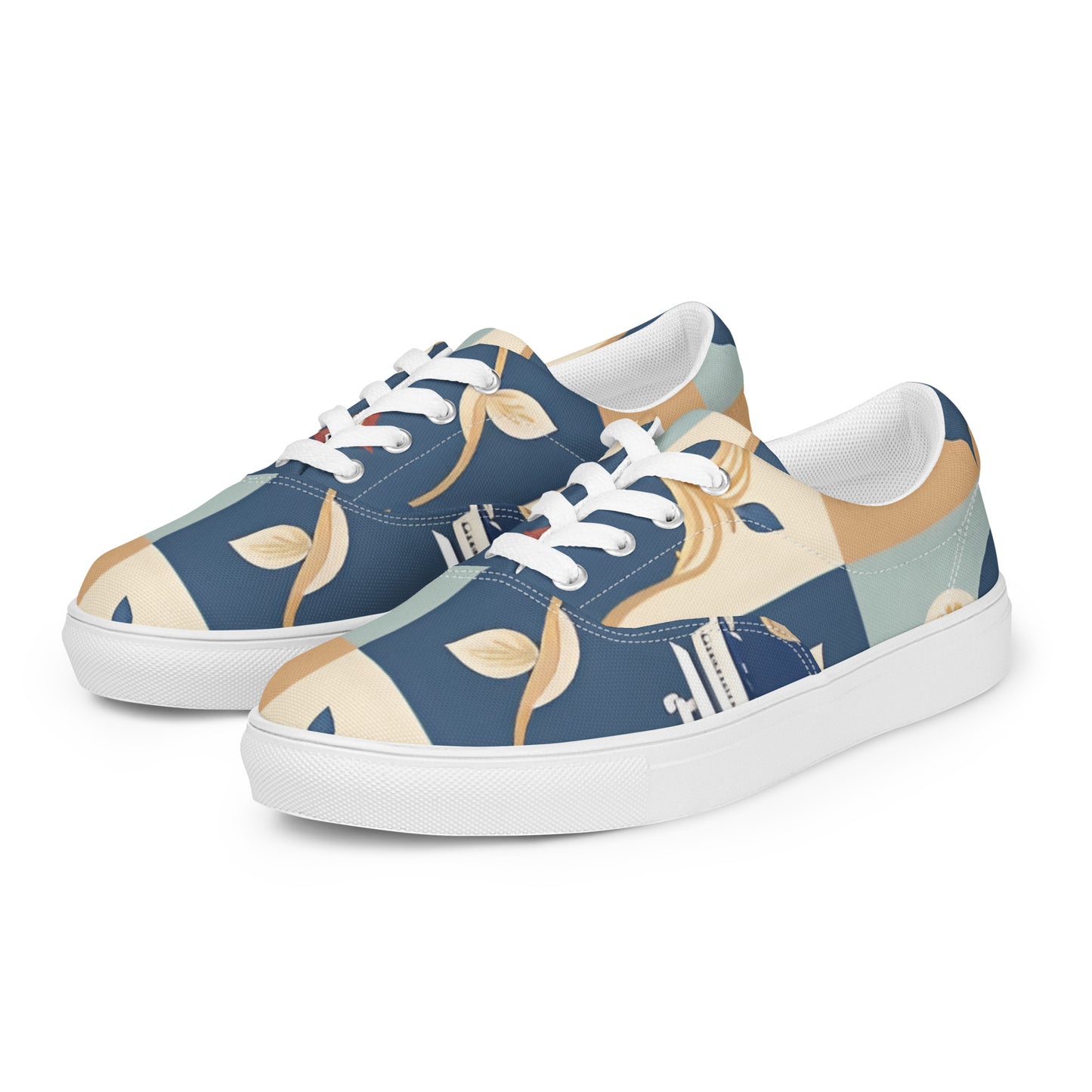 Women’s lace-up canvas shoes