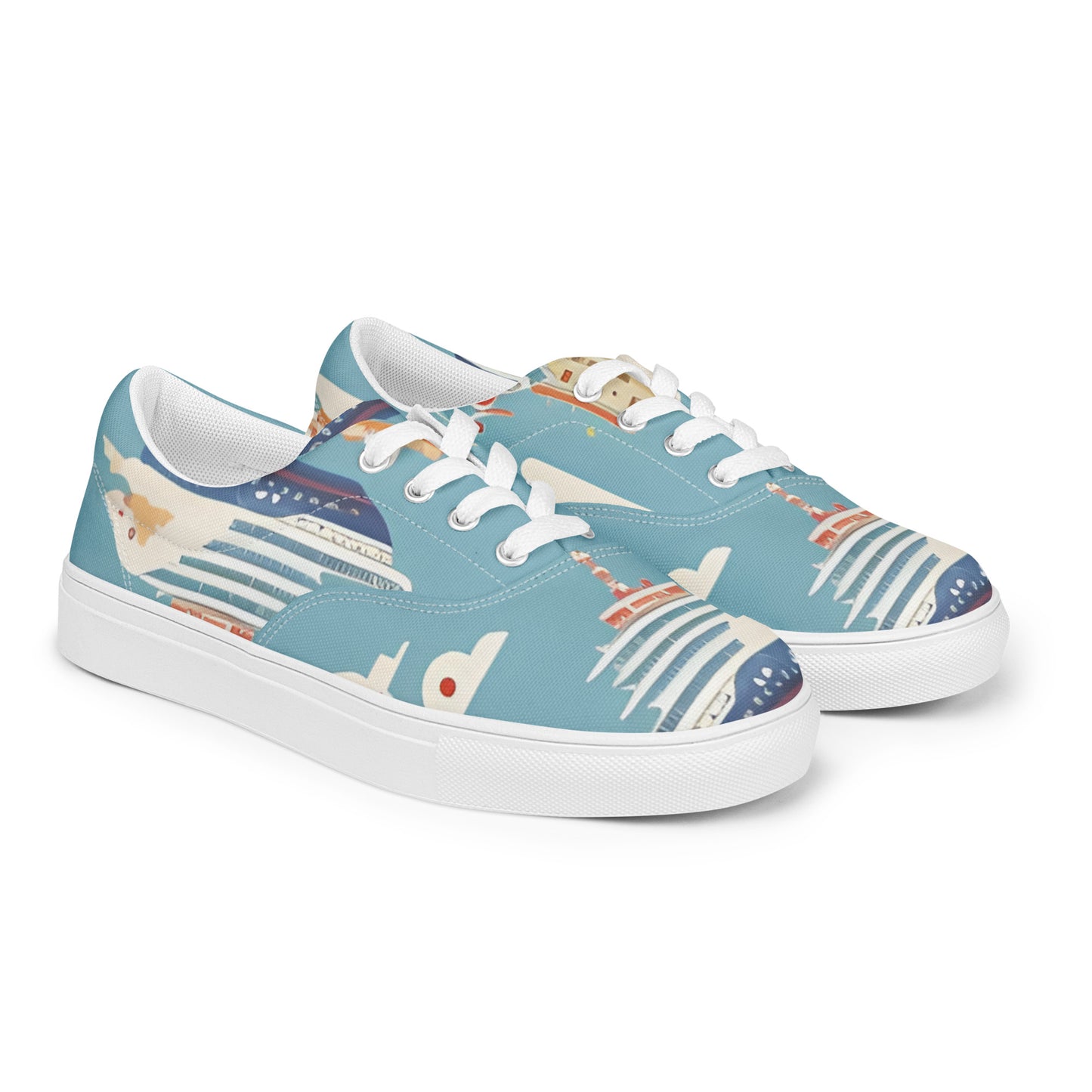 Women’s lace-up canvas shoes