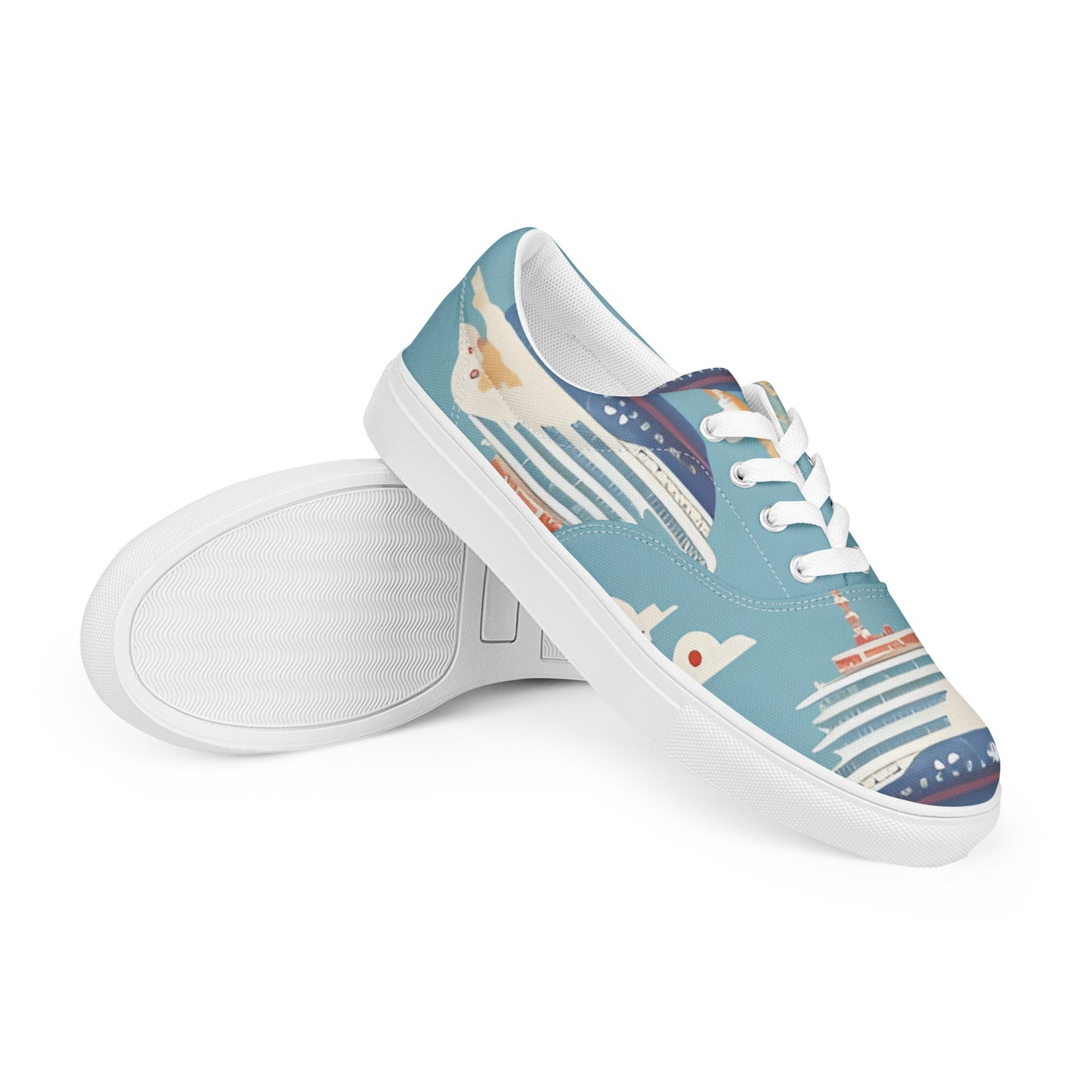 Women’s lace-up canvas shoes