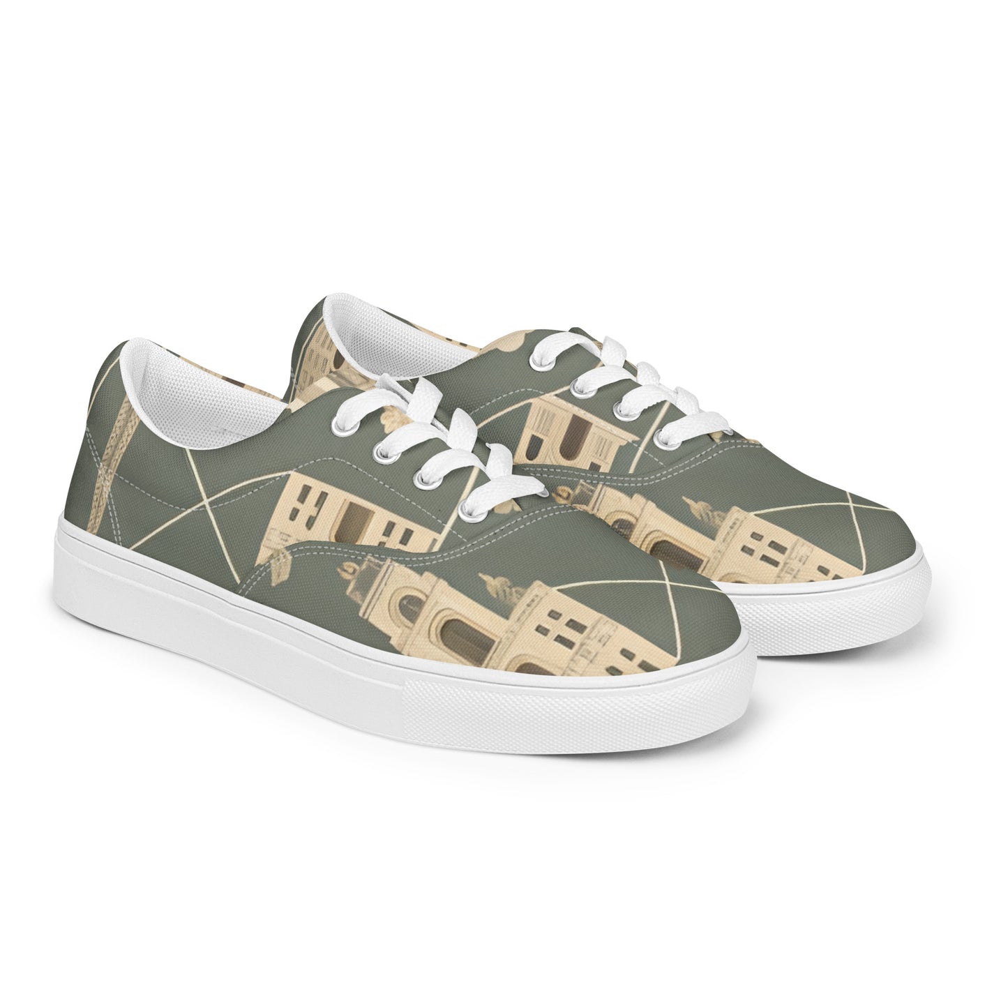 Women’s lace-up canvas shoes