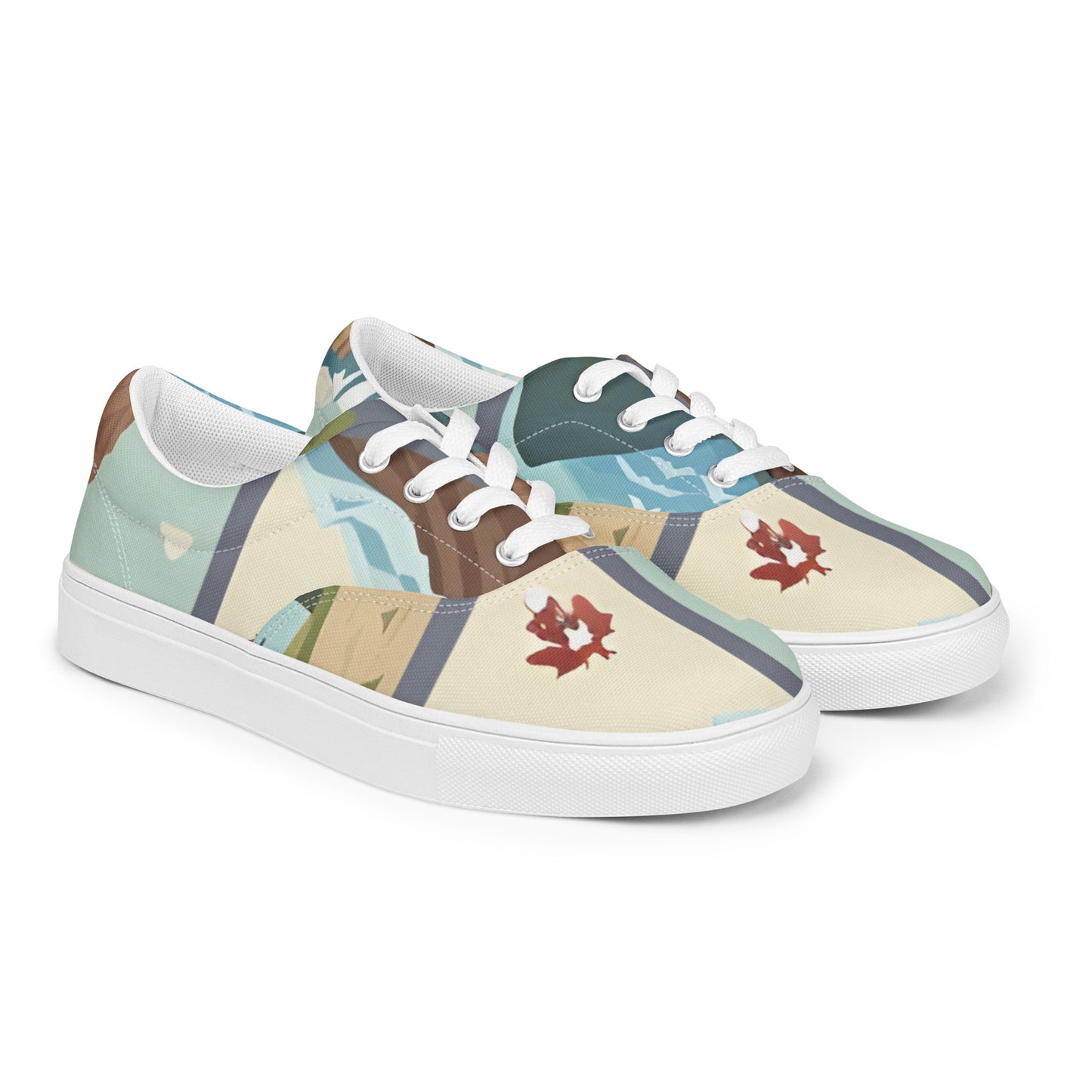 Women’s lace-up canvas shoes