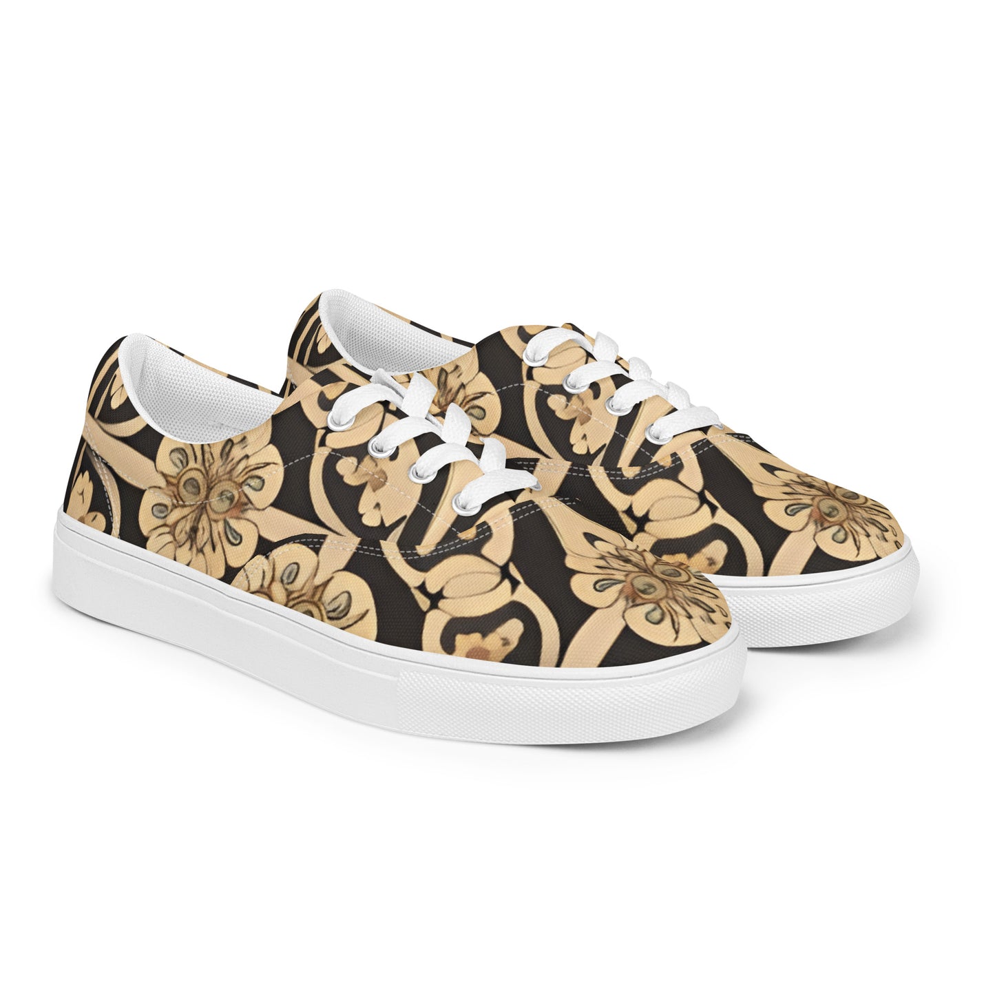 Women’s lace-up canvas shoes