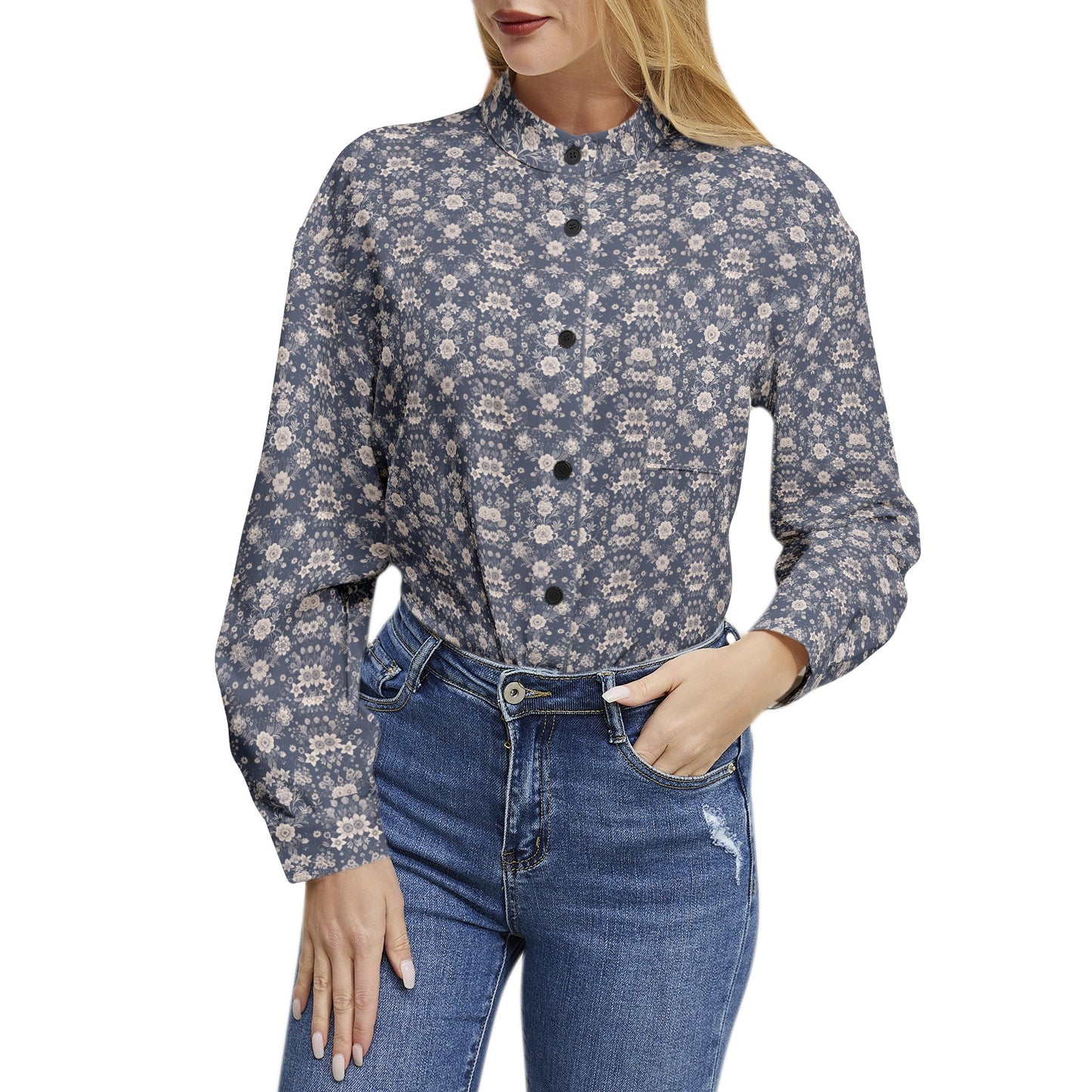 Long Sleeve Button Up Casual Shirt Top