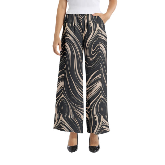 Elastic Waist Wide Leg Pant