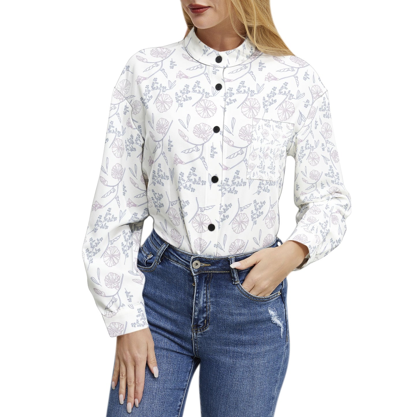 Long Sleeve Button Up Casual Shirt Top