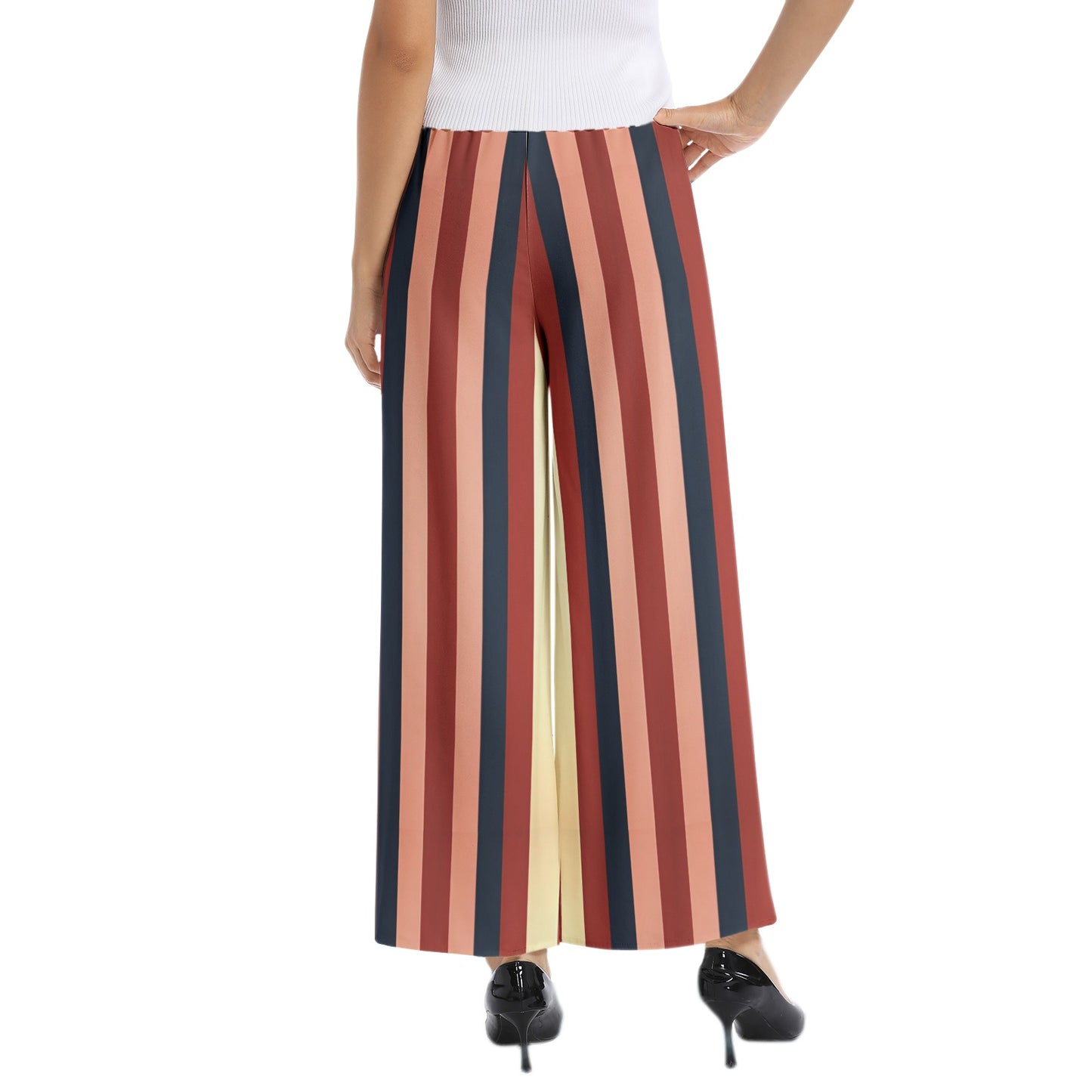 Elastic Waist Wide Leg Pant