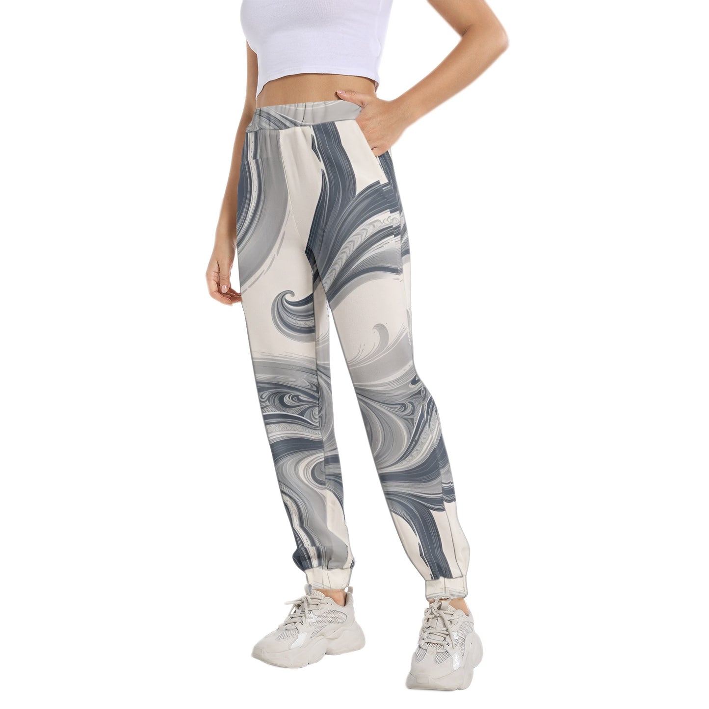 Elastic Waist Tapered Sweatpant