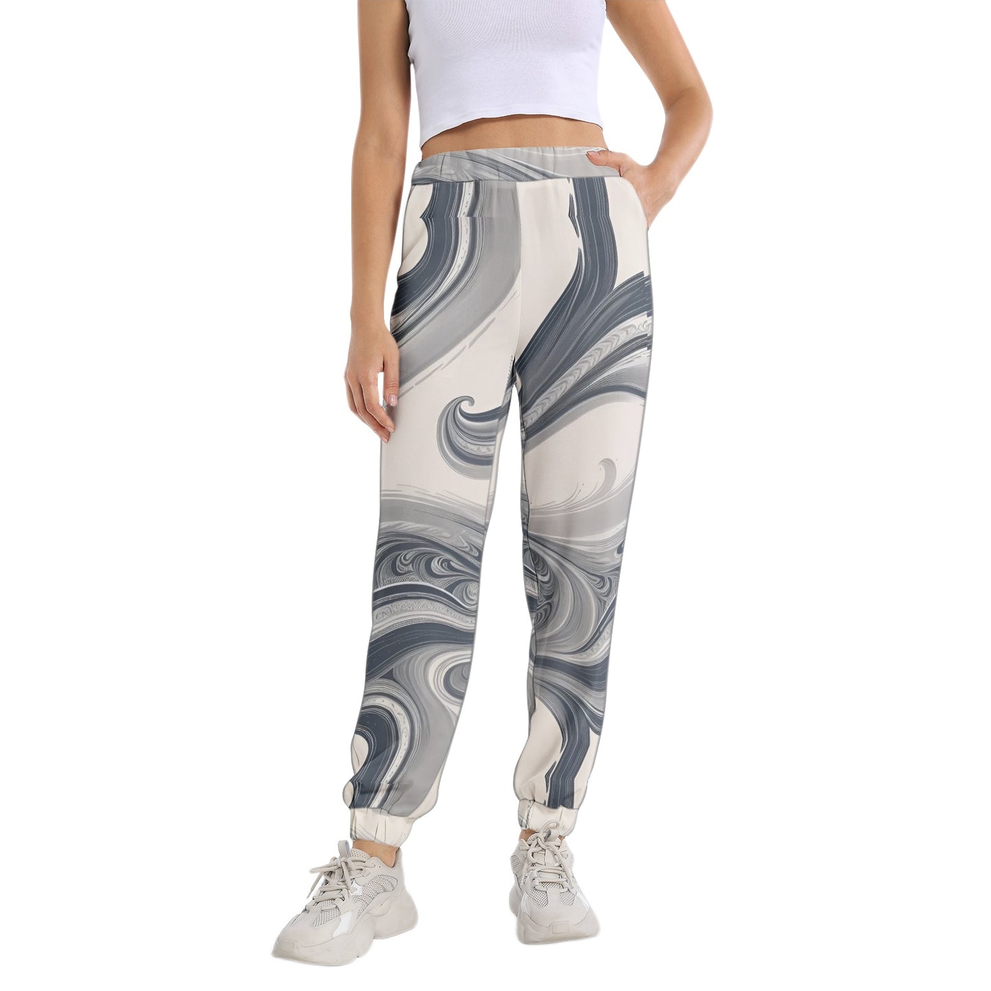 Elastic Waist Tapered Sweatpant