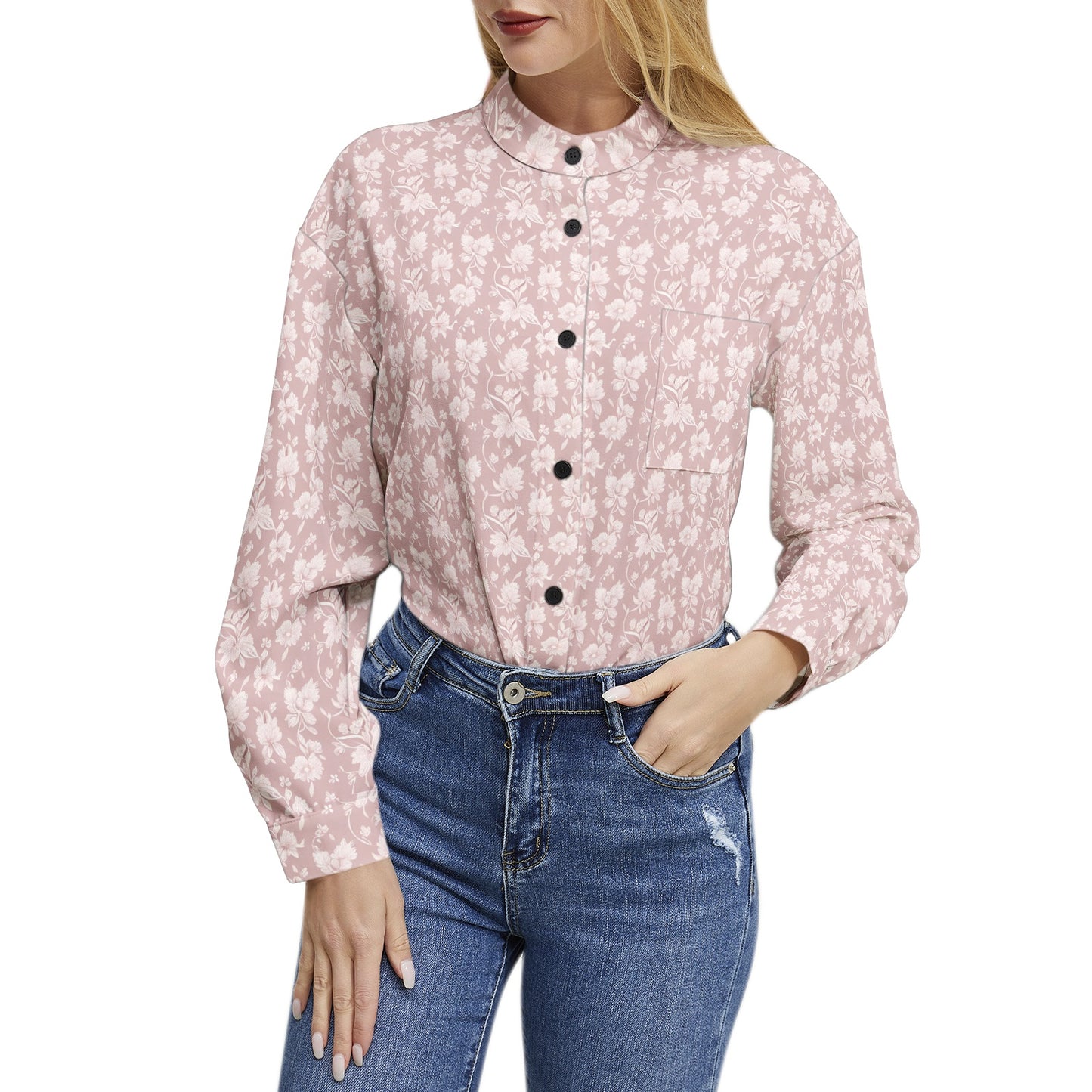 Long Sleeve Button Up Casual Shirt Top