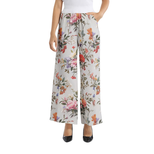 Elastic Waist Wide Leg Pant