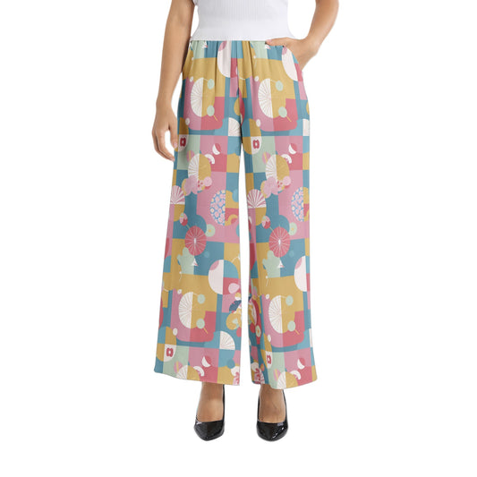 Elastic Waist Wide Leg Pant