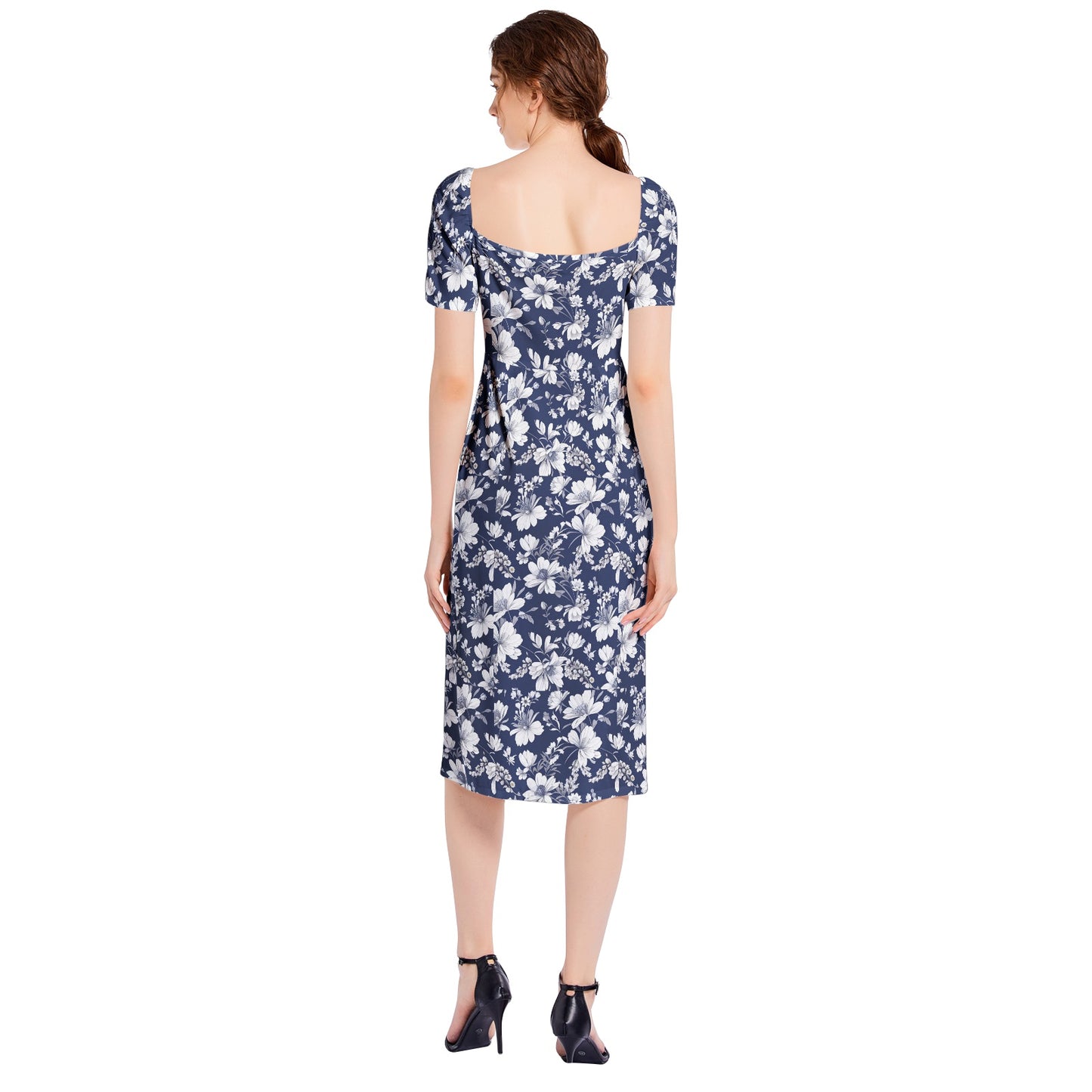 Split Thigh Midi Bodycon Dress