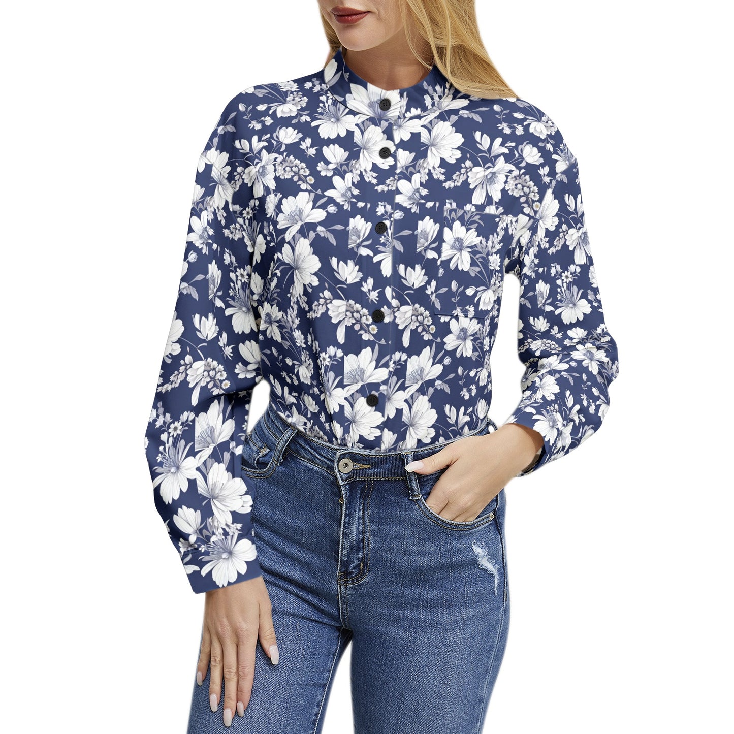 Long Sleeve Button Up Casual Shirt Top