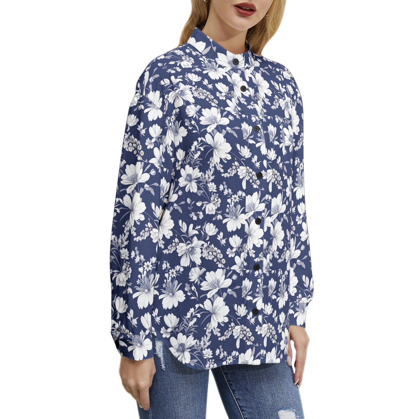 Long Sleeve Button Up Casual Shirt Top