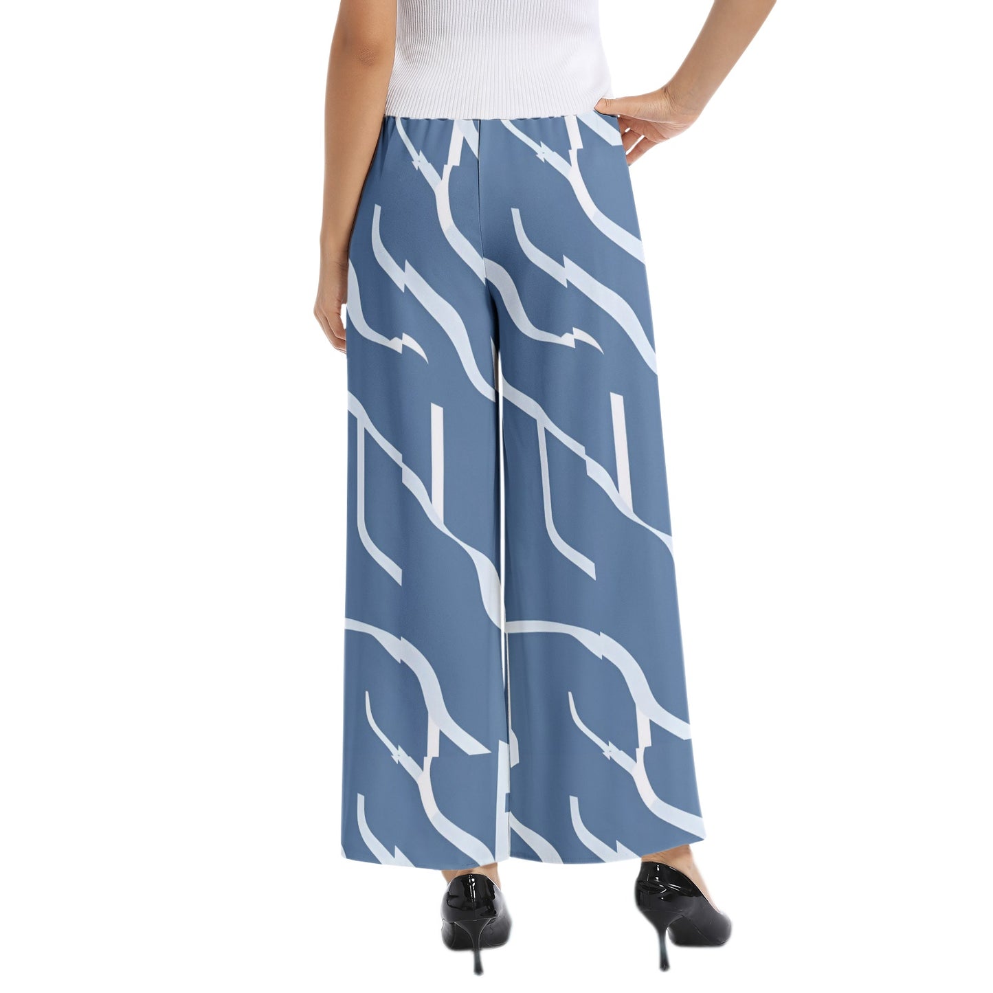 Elastic Waist Wide Leg Pant