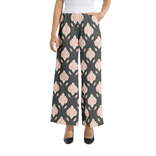 Elastic Waist Wide Leg Pant