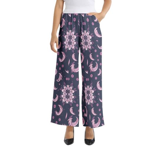 Elastic Waist Wide Leg Pant