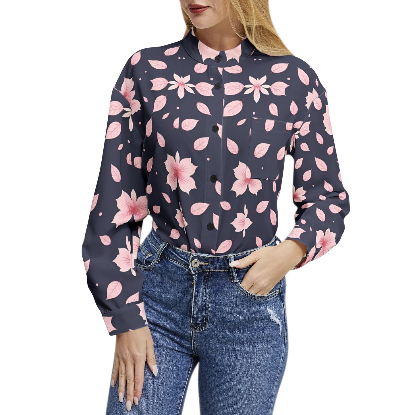 Long Sleeve Button Up Casual Shirt Top