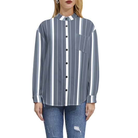 Long Sleeve Button Up Casual Shirt Top