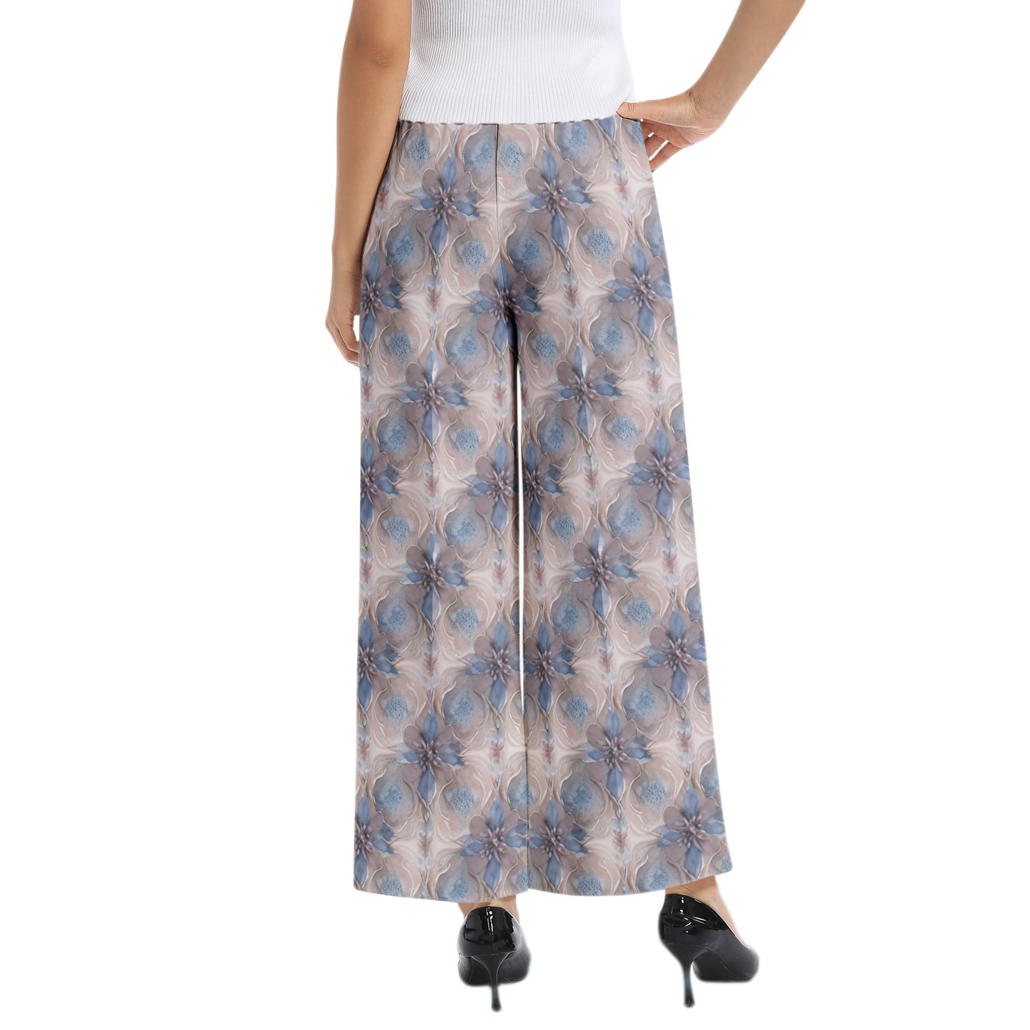 Elastic Waist Wide Leg Pant