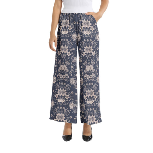 Elastic Waist Wide Leg Pant