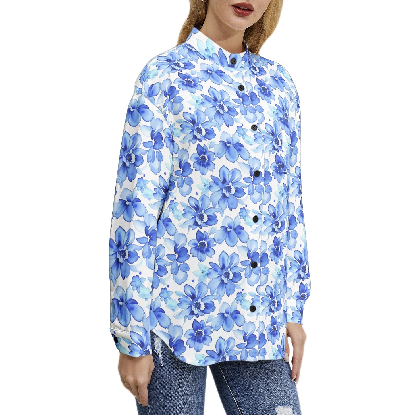 Long Sleeve Button Up Casual Shirt Top