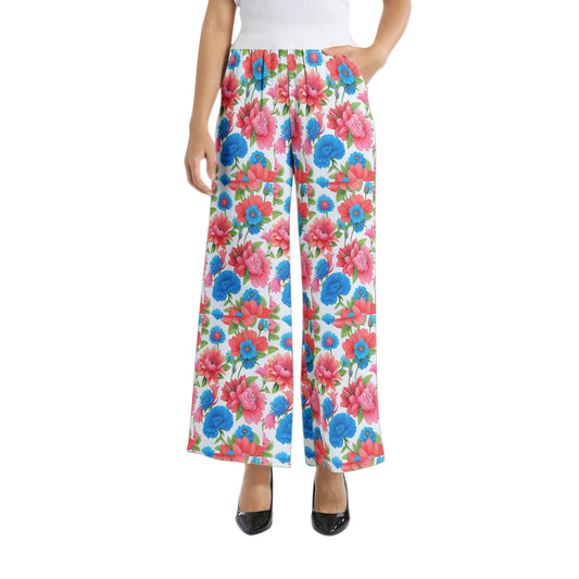 Elastic Waist Wide Leg Pant