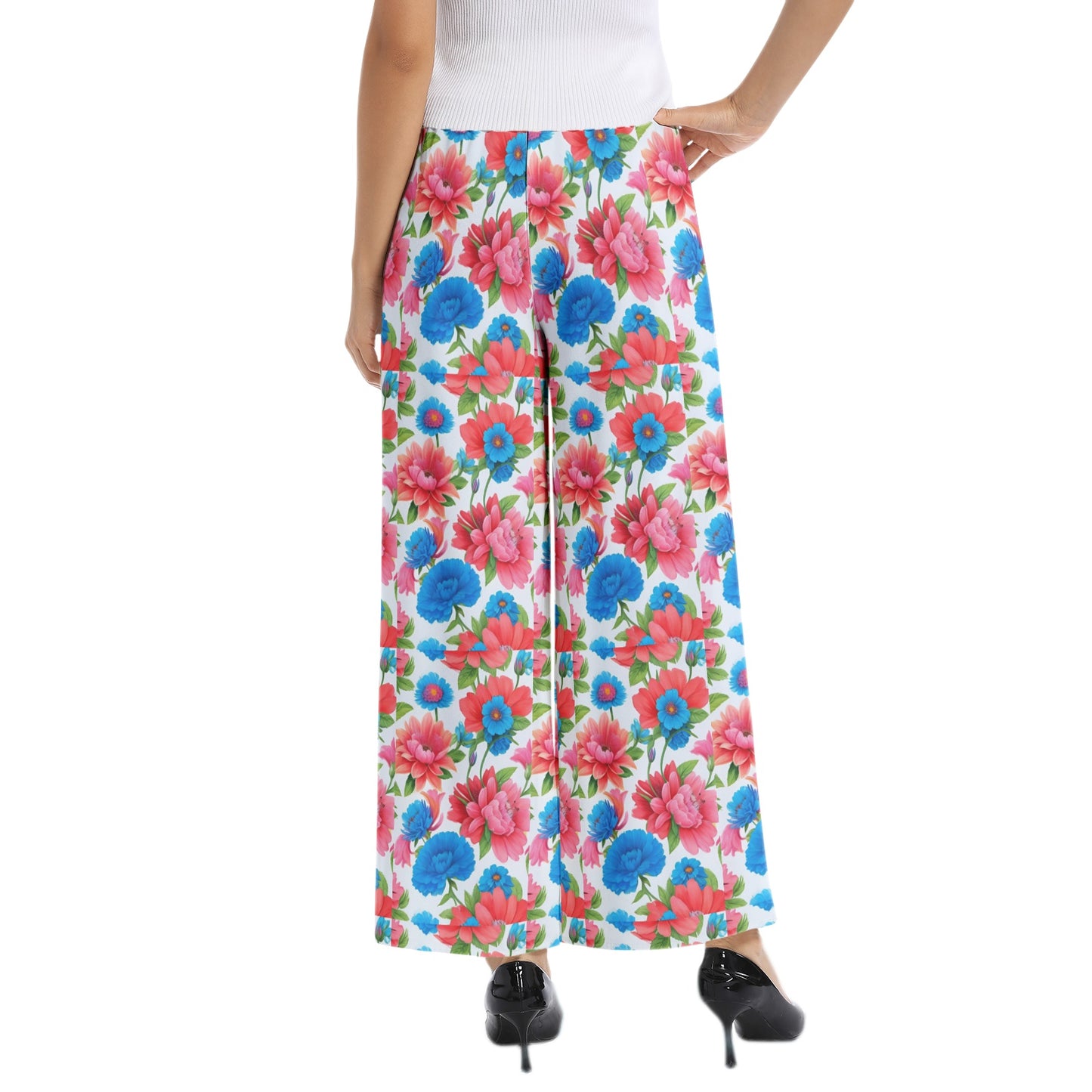 Elastic Waist Wide Leg Pant