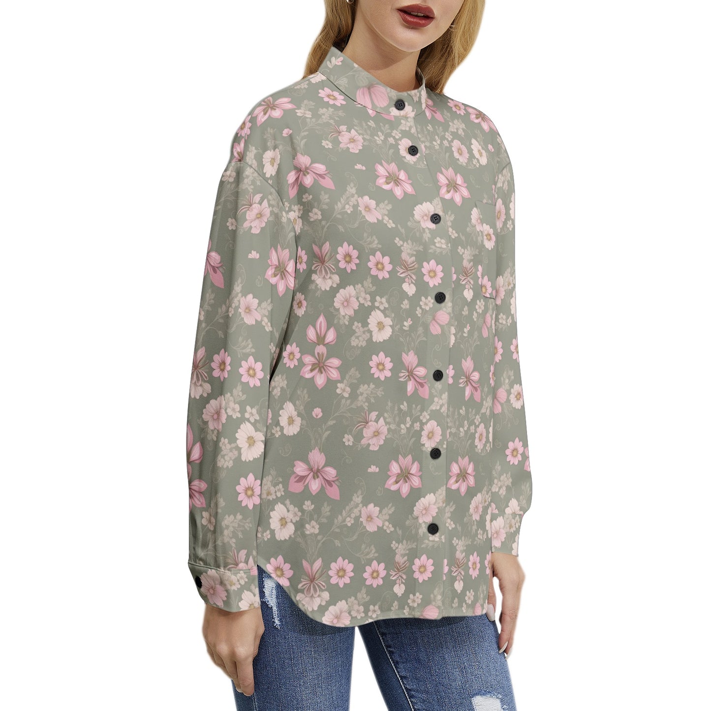 Long Sleeve Button Up Casual Shirt Top