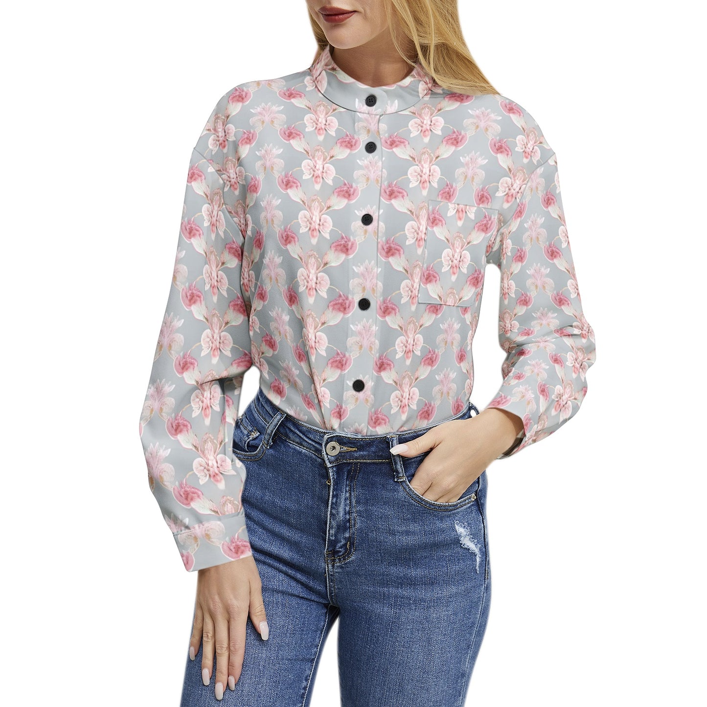 Long Sleeve Button Up Casual Shirt Top