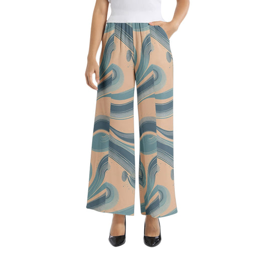 Elastic Waist Wide Leg Pant