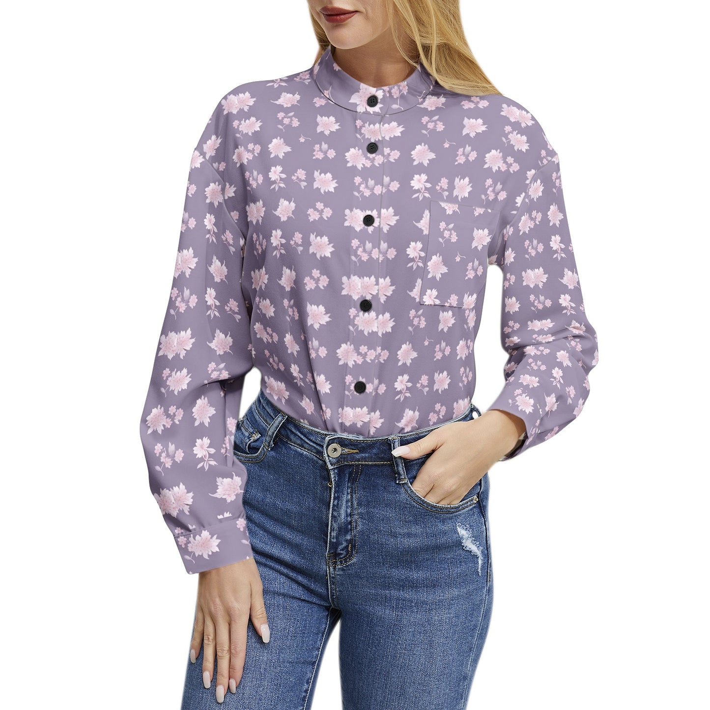 Long Sleeve Button Up Casual Shirt Top