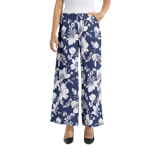 Elastic Waist Wide Leg Pant